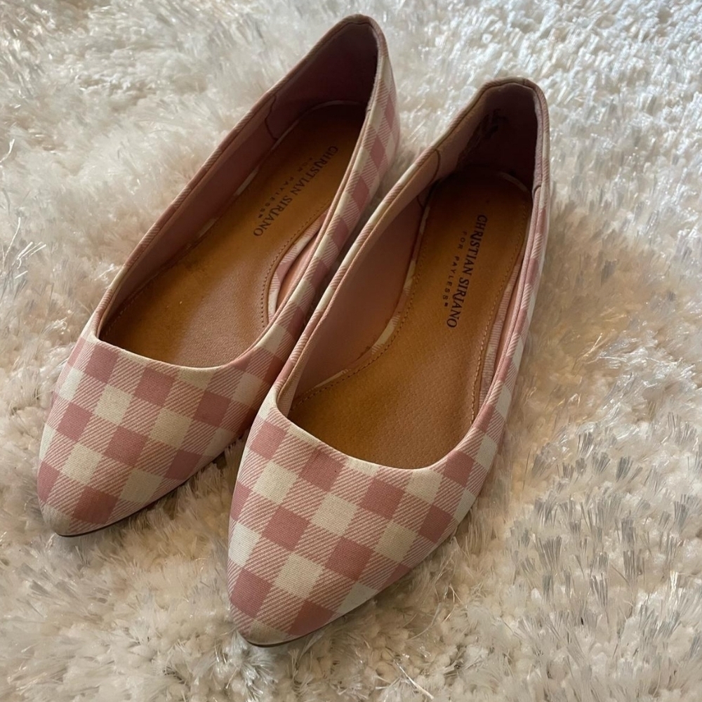 Christian Siriano Pink Checkered Women's Flats - Picture 3 of 5